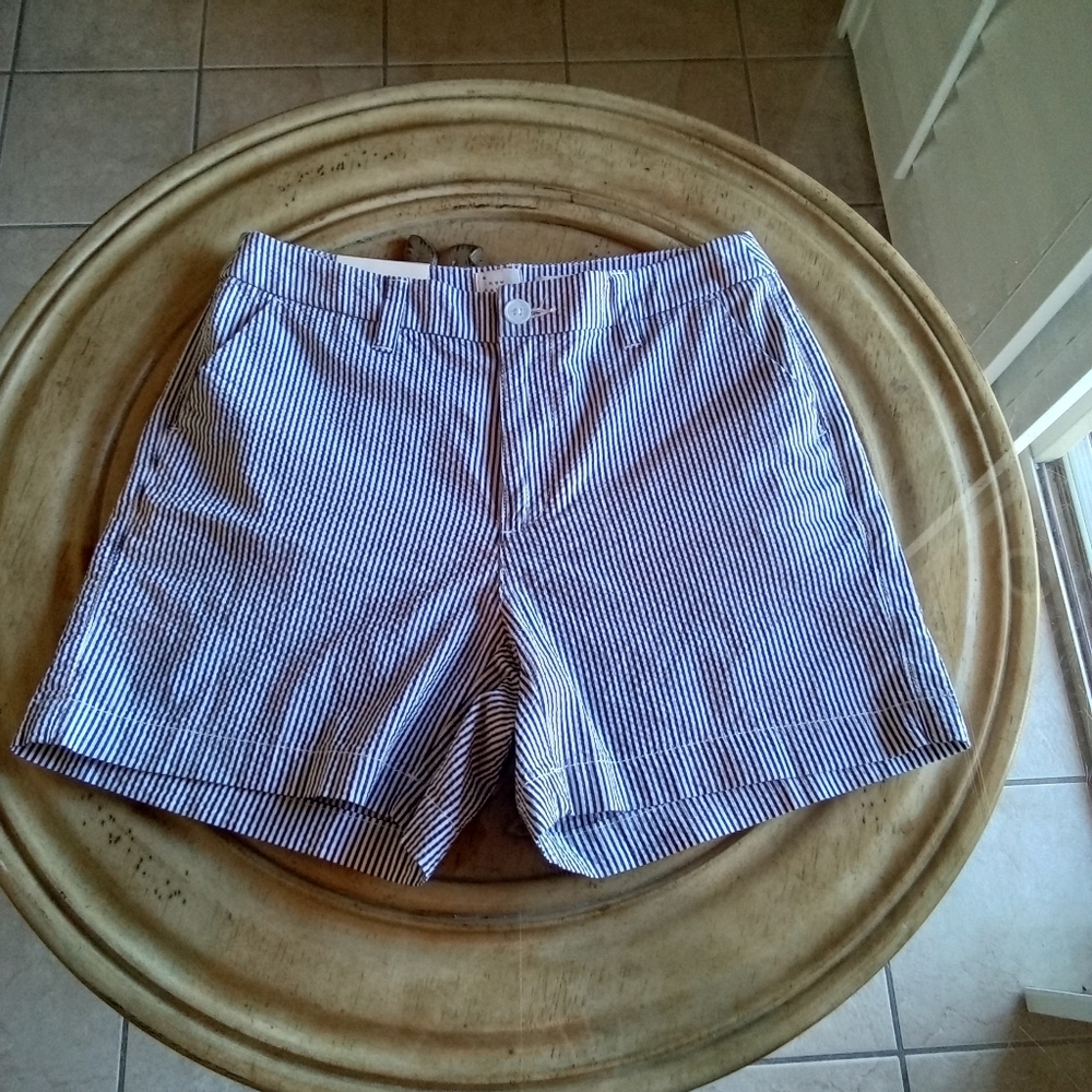 A New Day Chino Short, Stretch Size 4 Color Blue and white